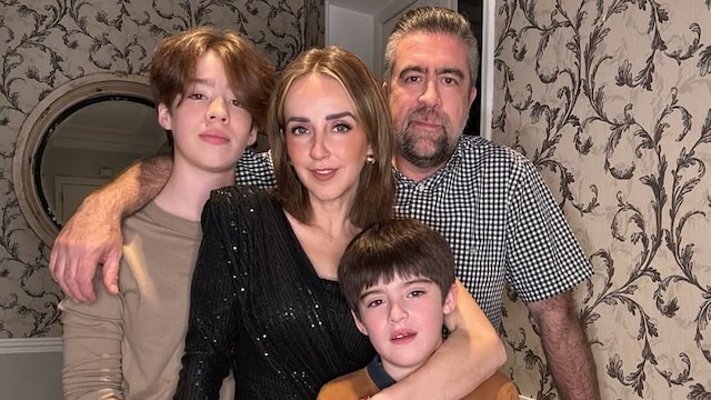 Jimena Pérez y su familia