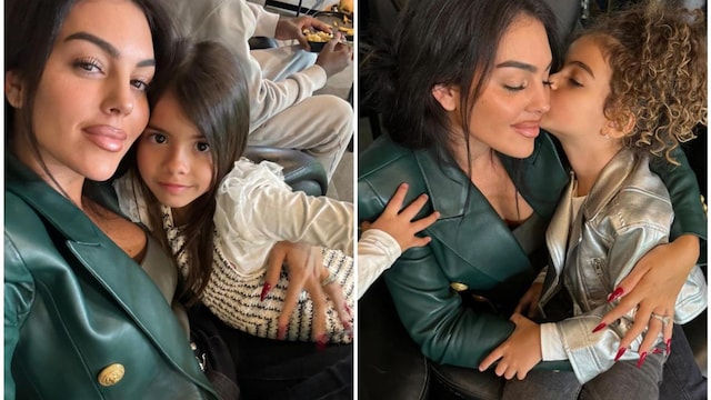 georgina rodr guez con sus hijas eva y alana