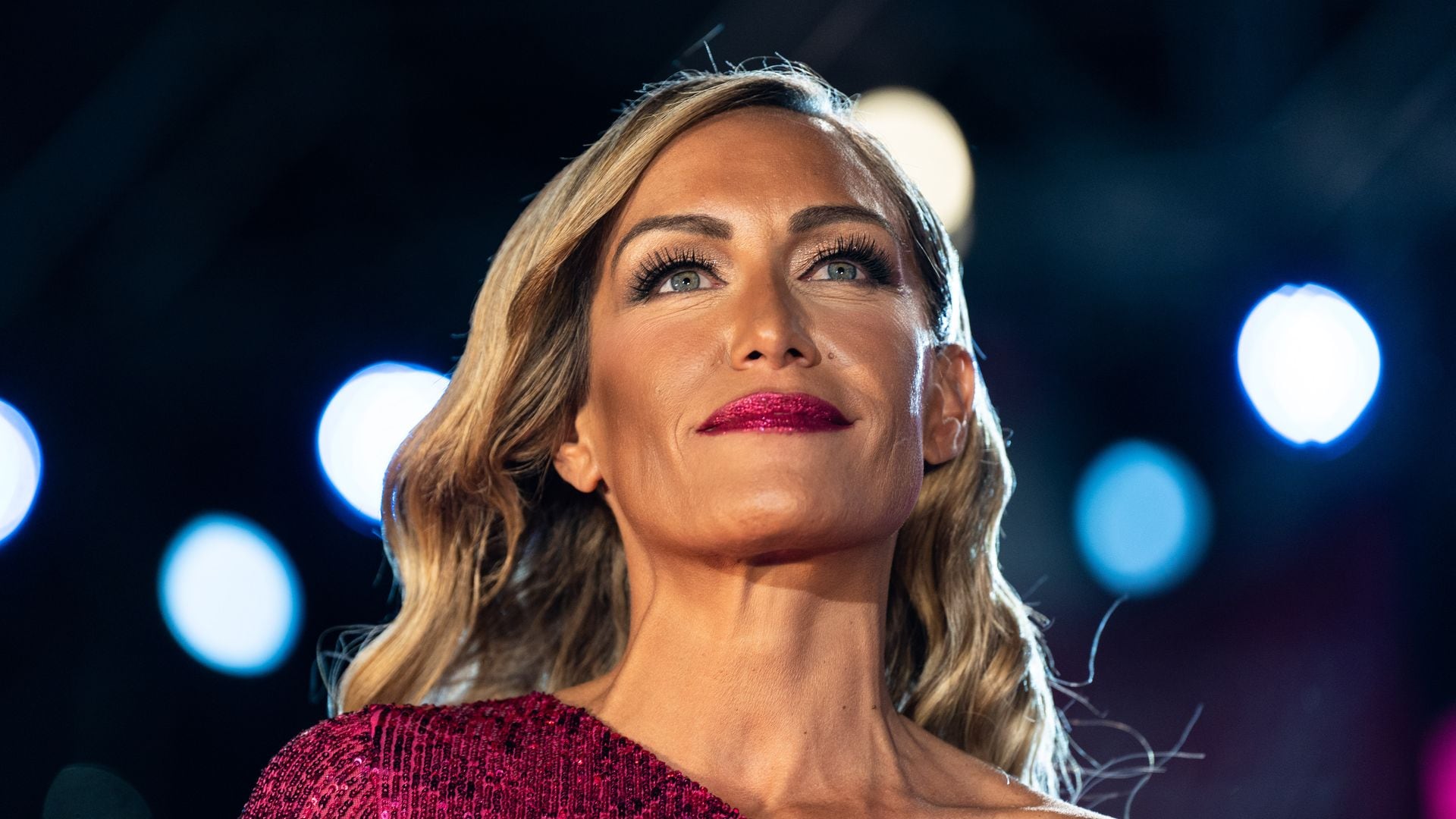 La presentadora Luján Argüelles durante la gala Mr Gay Spain celebrada en Madrid el 30 de junio de 2023 