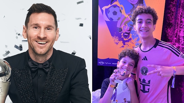 Lionel Messi y los hijos de Nacho Mendoza