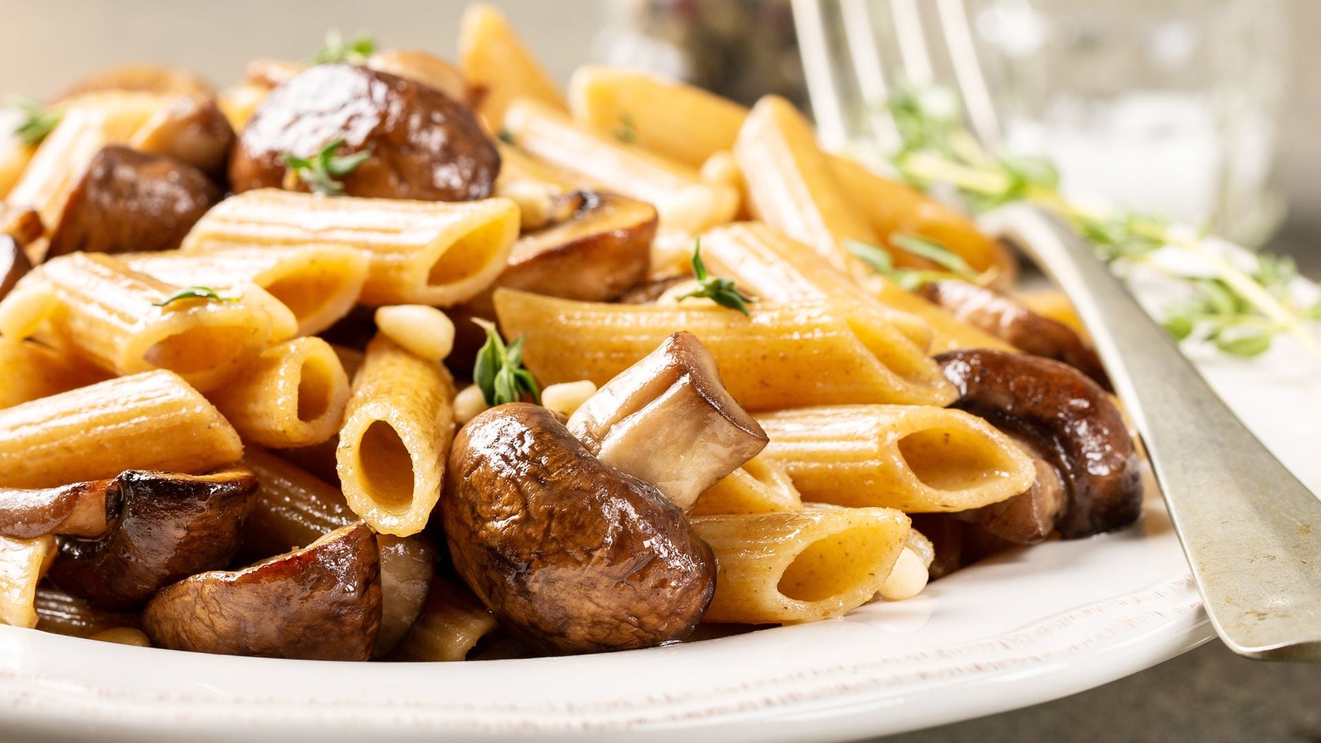 Pasta con champiñones