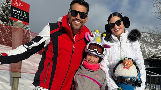 Ana Patricia Gámez con su familia en Aspen, Colorado.