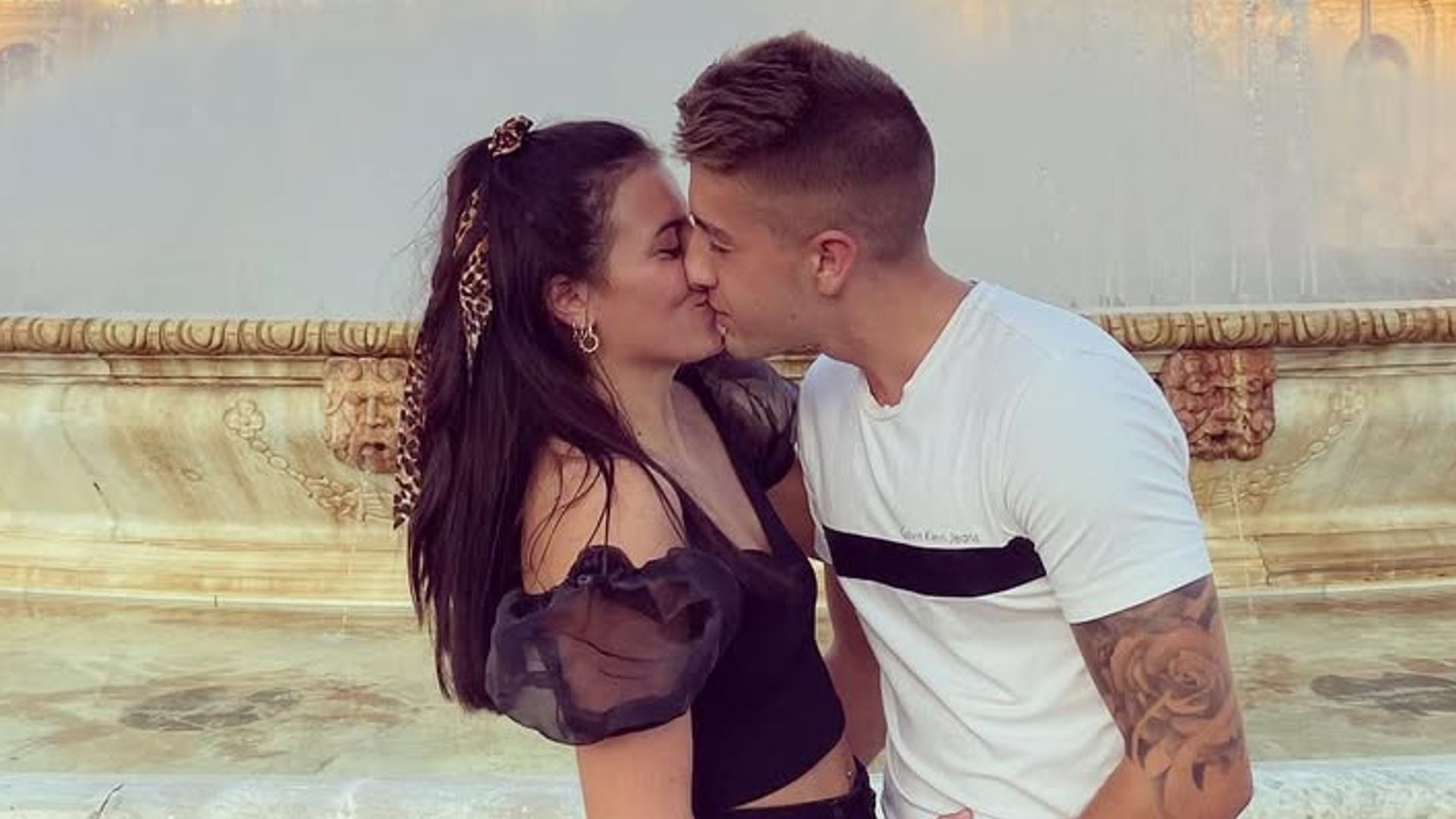 Xisco Quesada con su mujer, Noelia Garcés