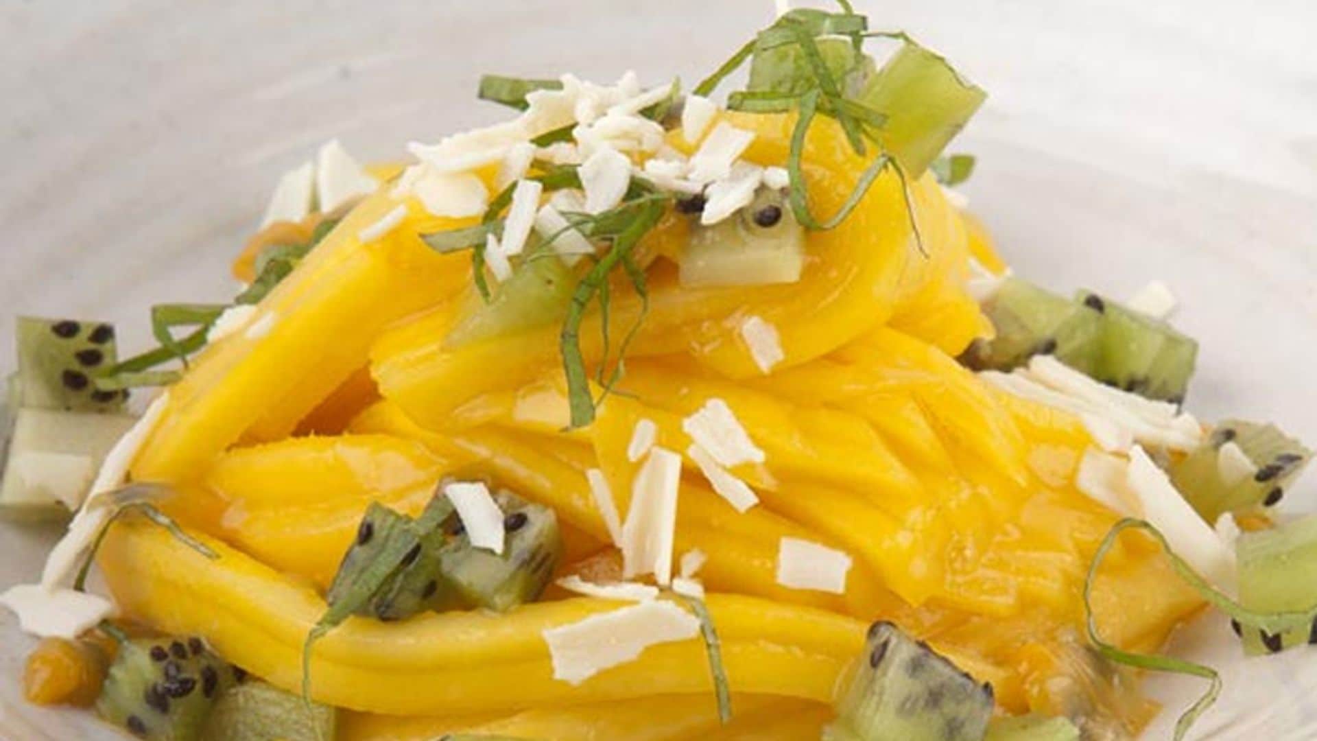 'Fideos' de kiwi y mango