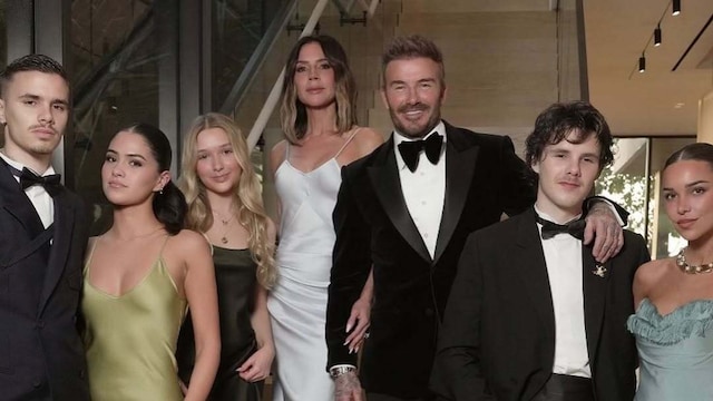 La familia Beckham al completo