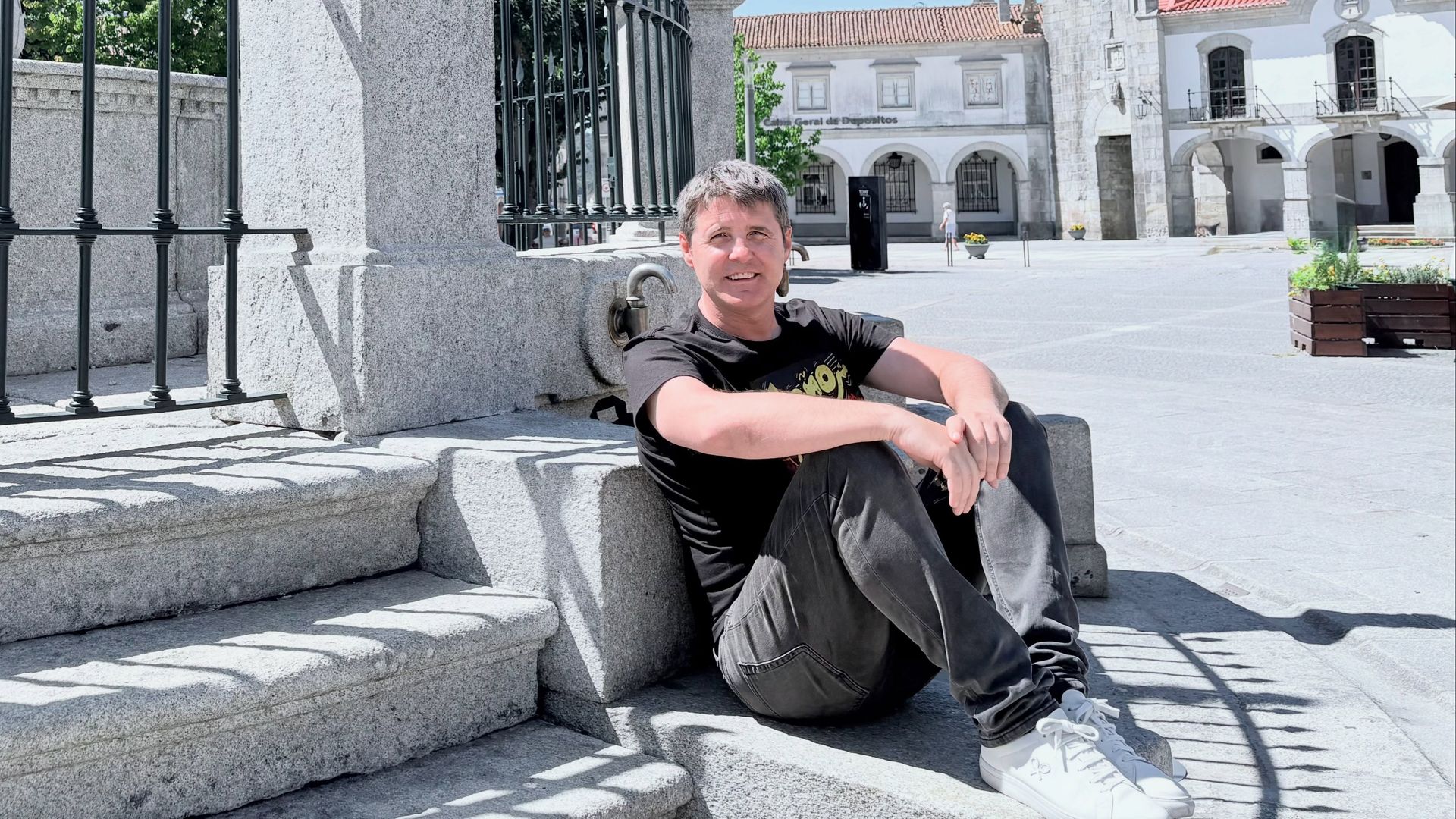 Jesús Cintora, de vacaciones en Caminha, Portugal