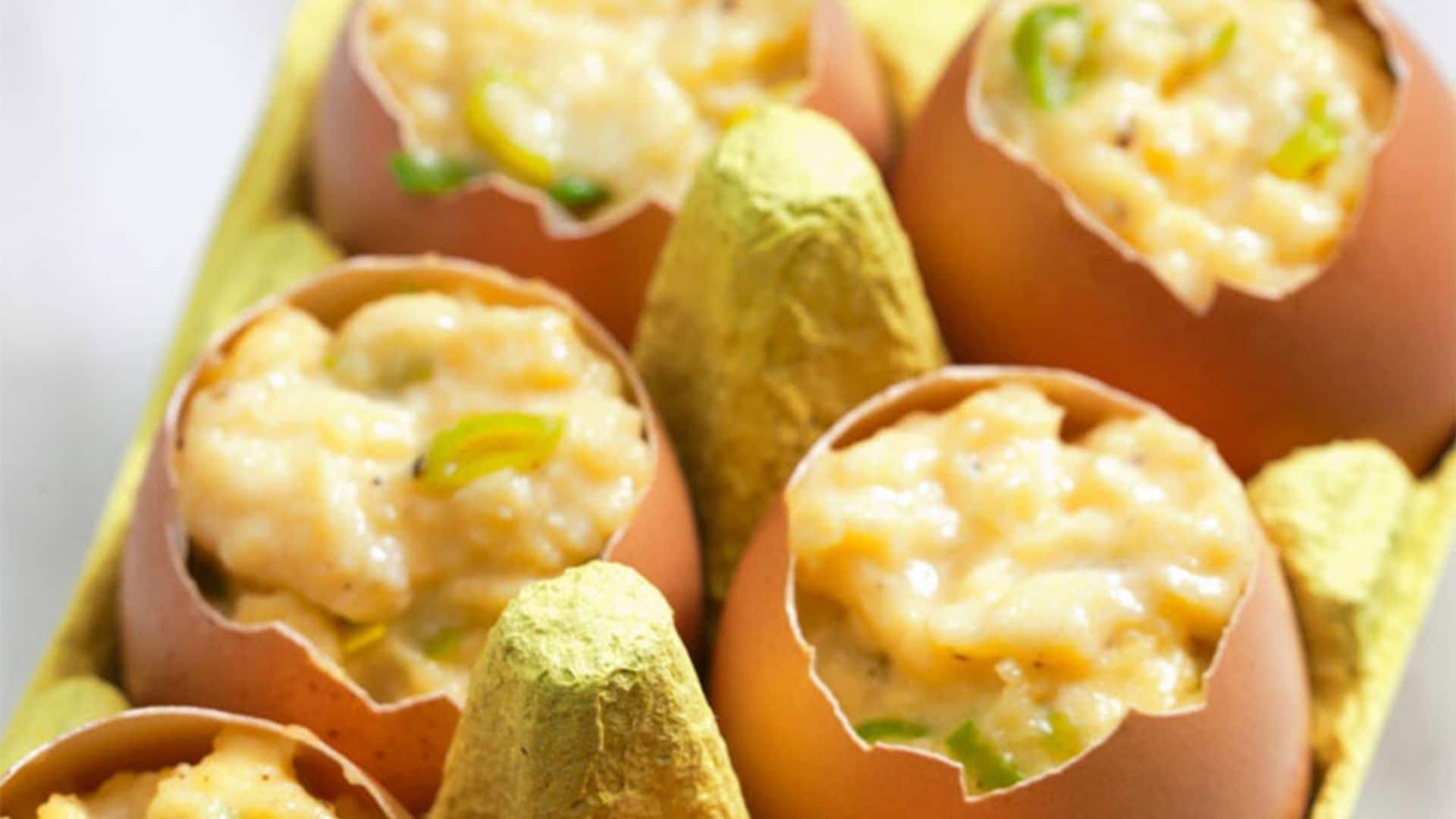 Huevos revueltos con cebollino