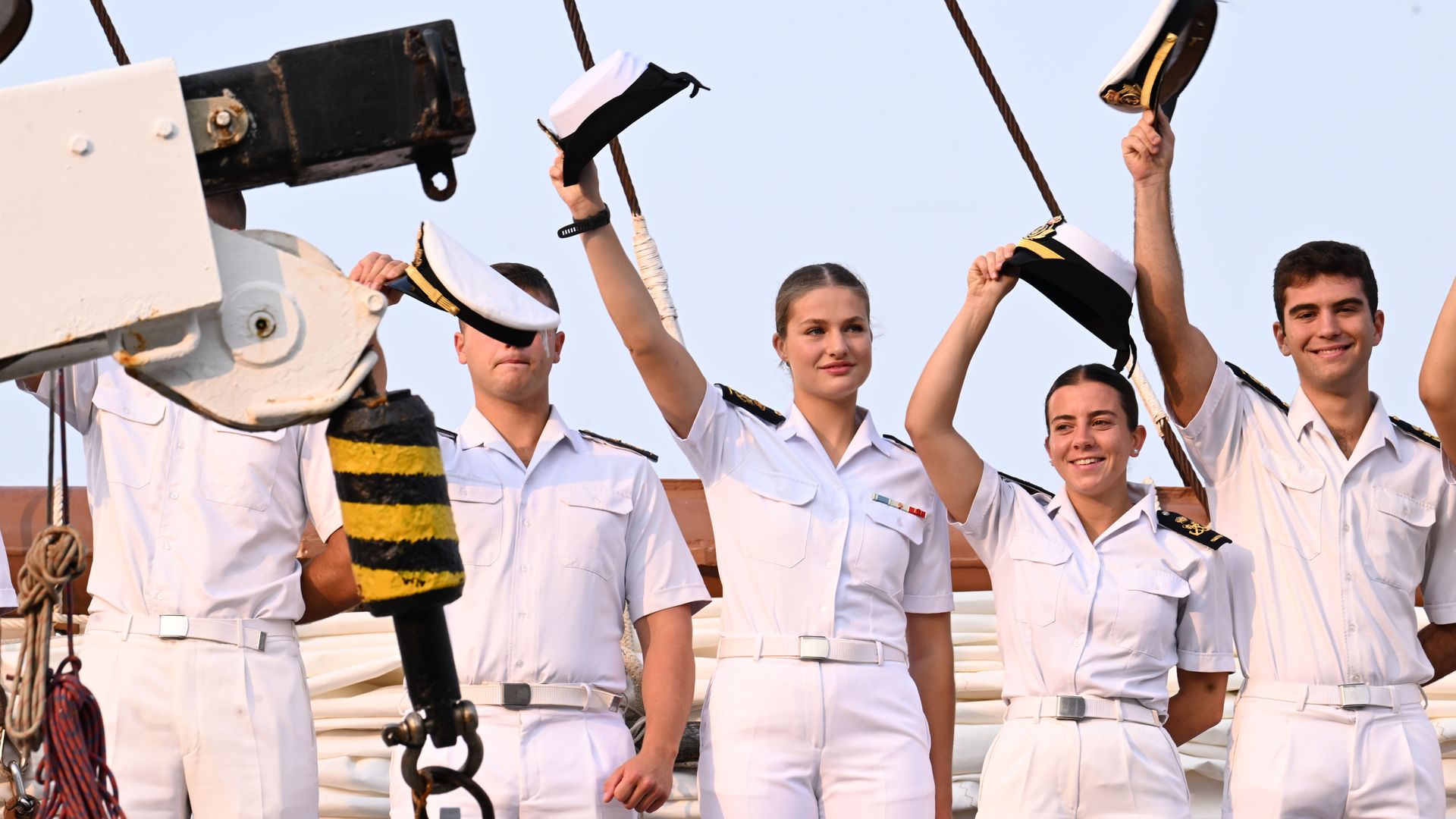 Las fotos de la princesa Leonor llegando a Nueva York con un día de adelanto a bordo de 'Elcano'