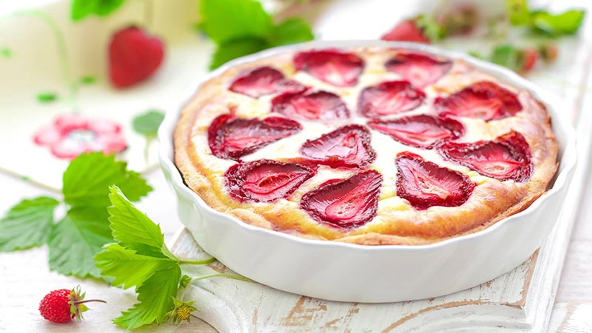 Cheesecake ligero con fresas