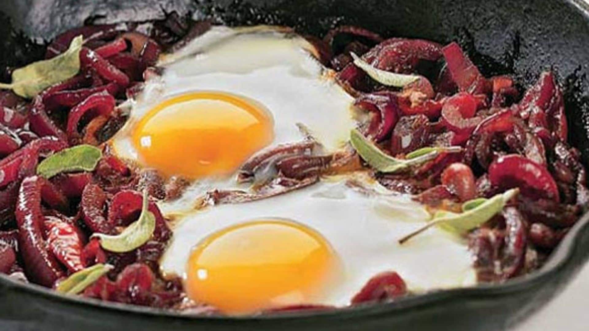 Huevos encebollados a la toscana