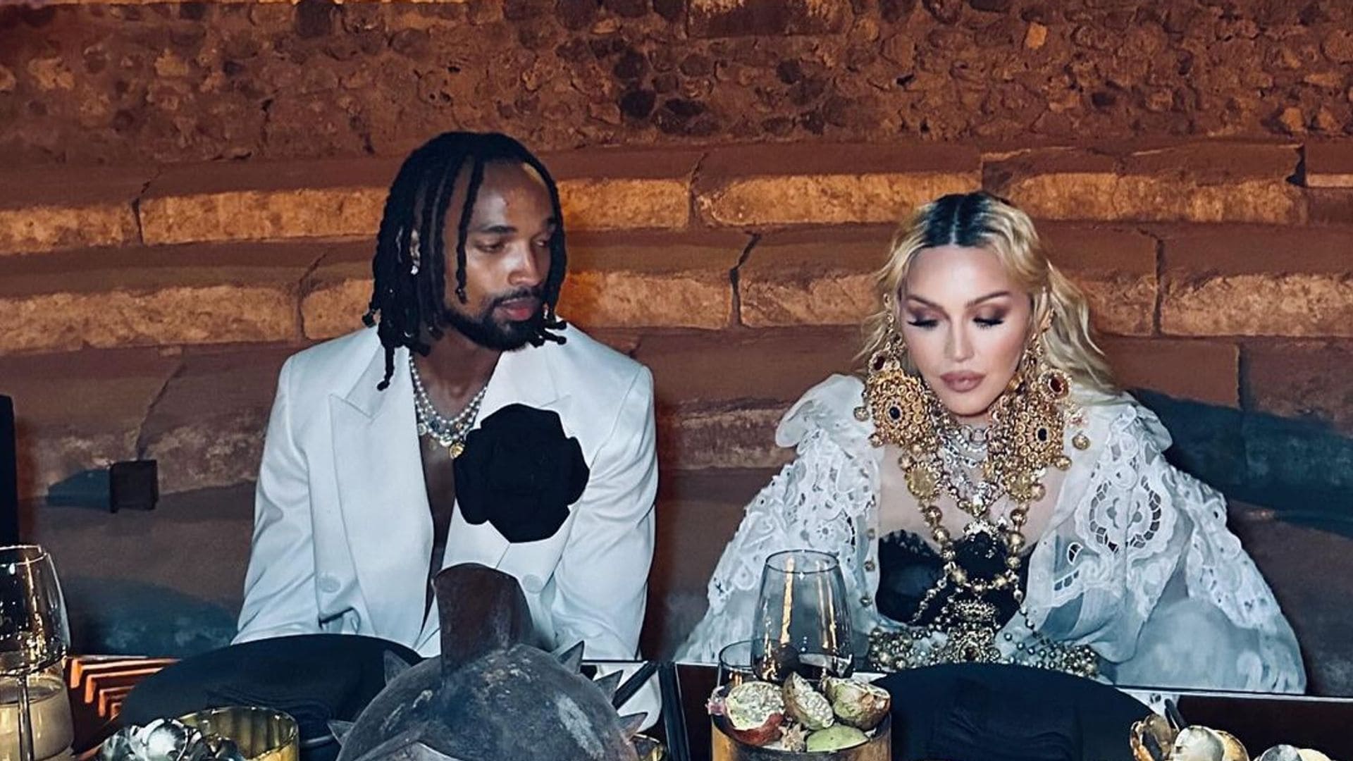 Madonna con su pareja, Akeem Morris