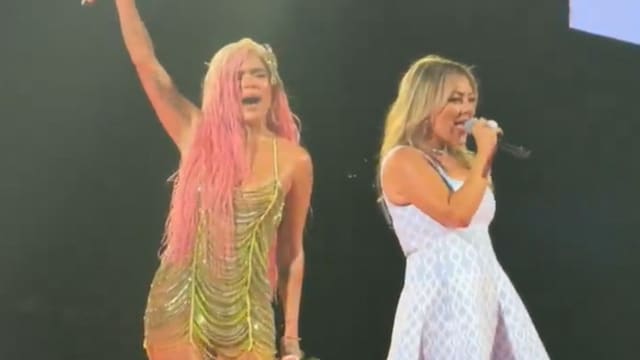 Karol G y Amaia Montero en el concierto de Karol G en Madrid, julio 2024