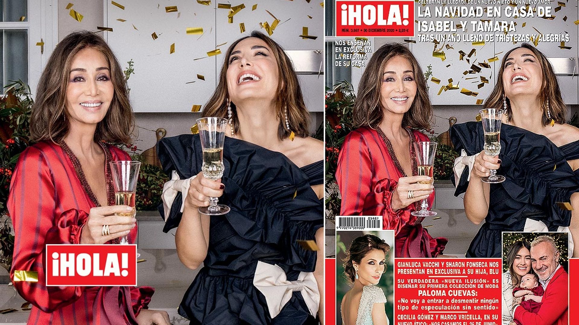 Exclusiva en ¡HOLA!, la Navidad en casa de Isabel y Tamara tras un año lleno de tristezas y alegrías