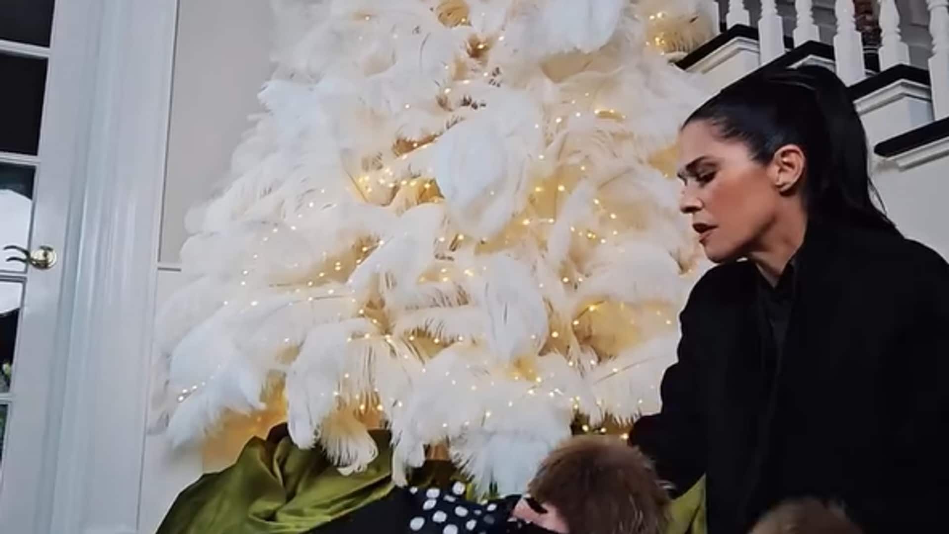 Martha Debayle recicló su árbol de plumas de 2022