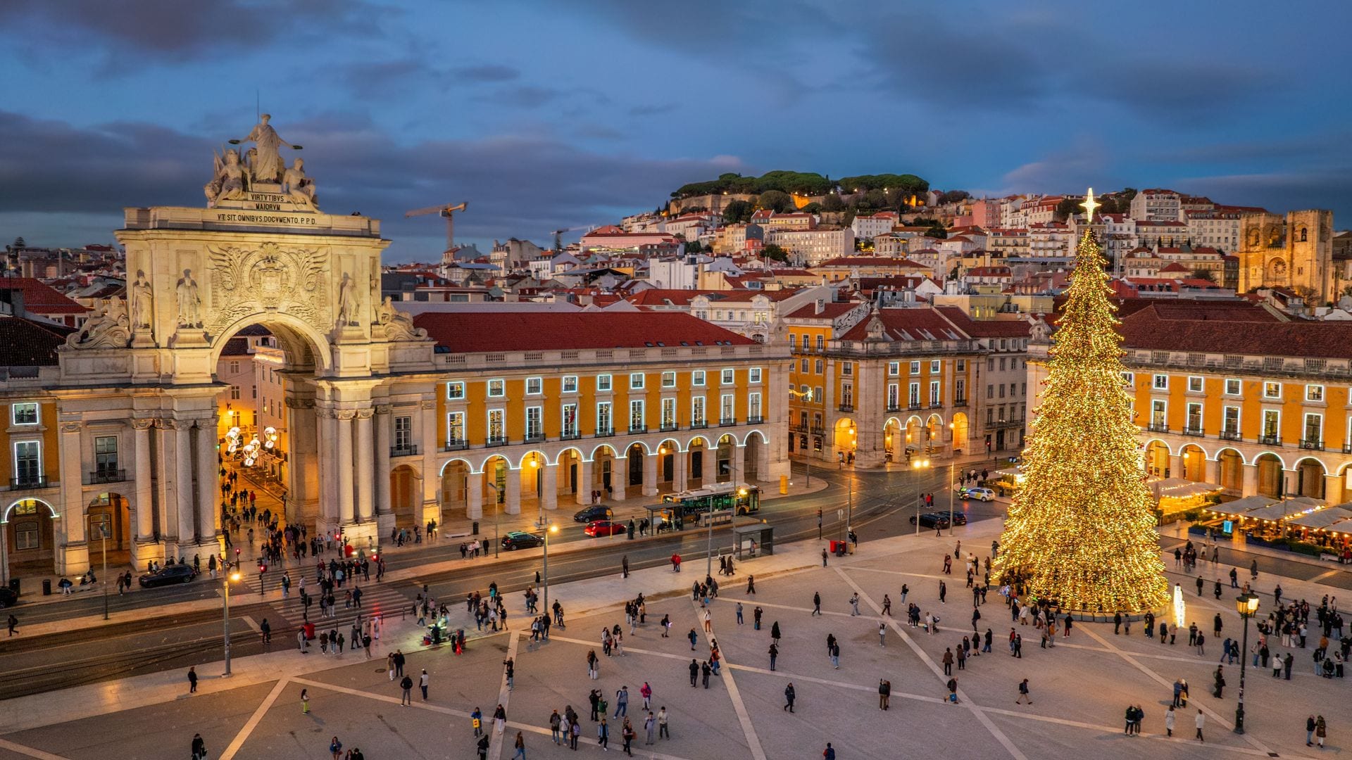 plaza del Comercio, Lisboa, Navidad