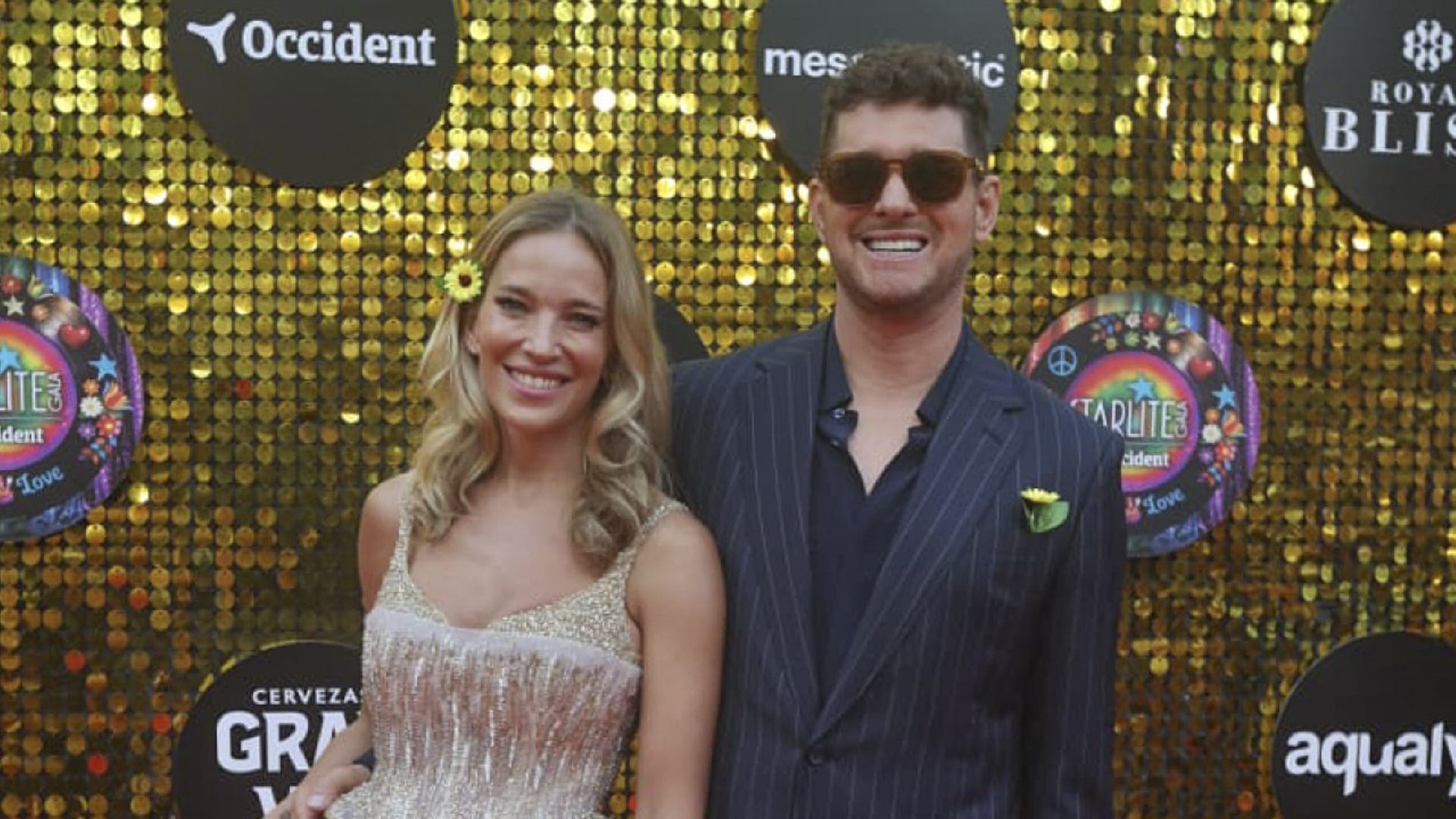 Luisana Lopilato, una de las premiadas, y su marido, el cantante Michael Bublé