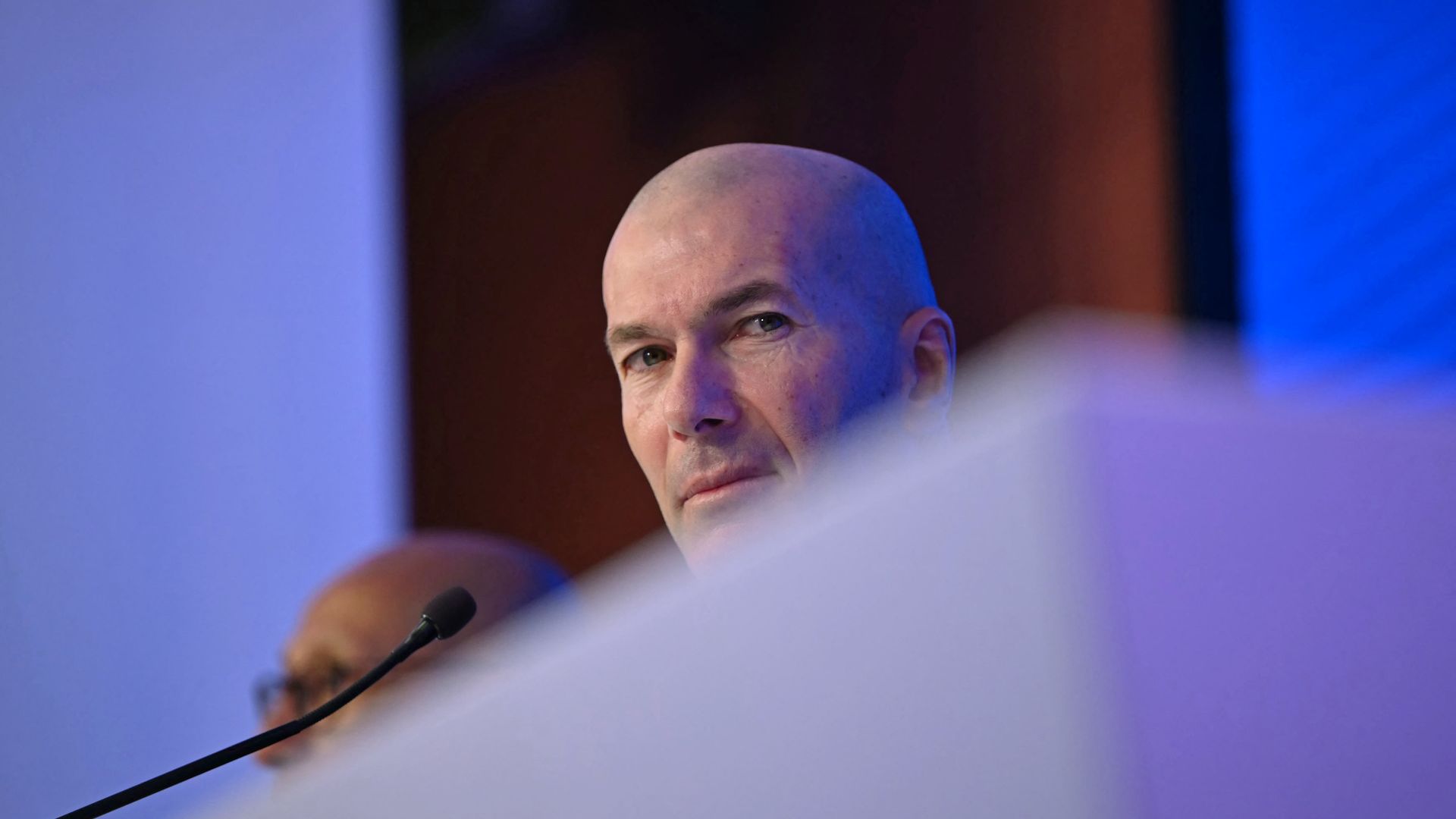 Zinedine Zidane, esta mañana al anunciar que será el nuevo técnico de la selección de Francia