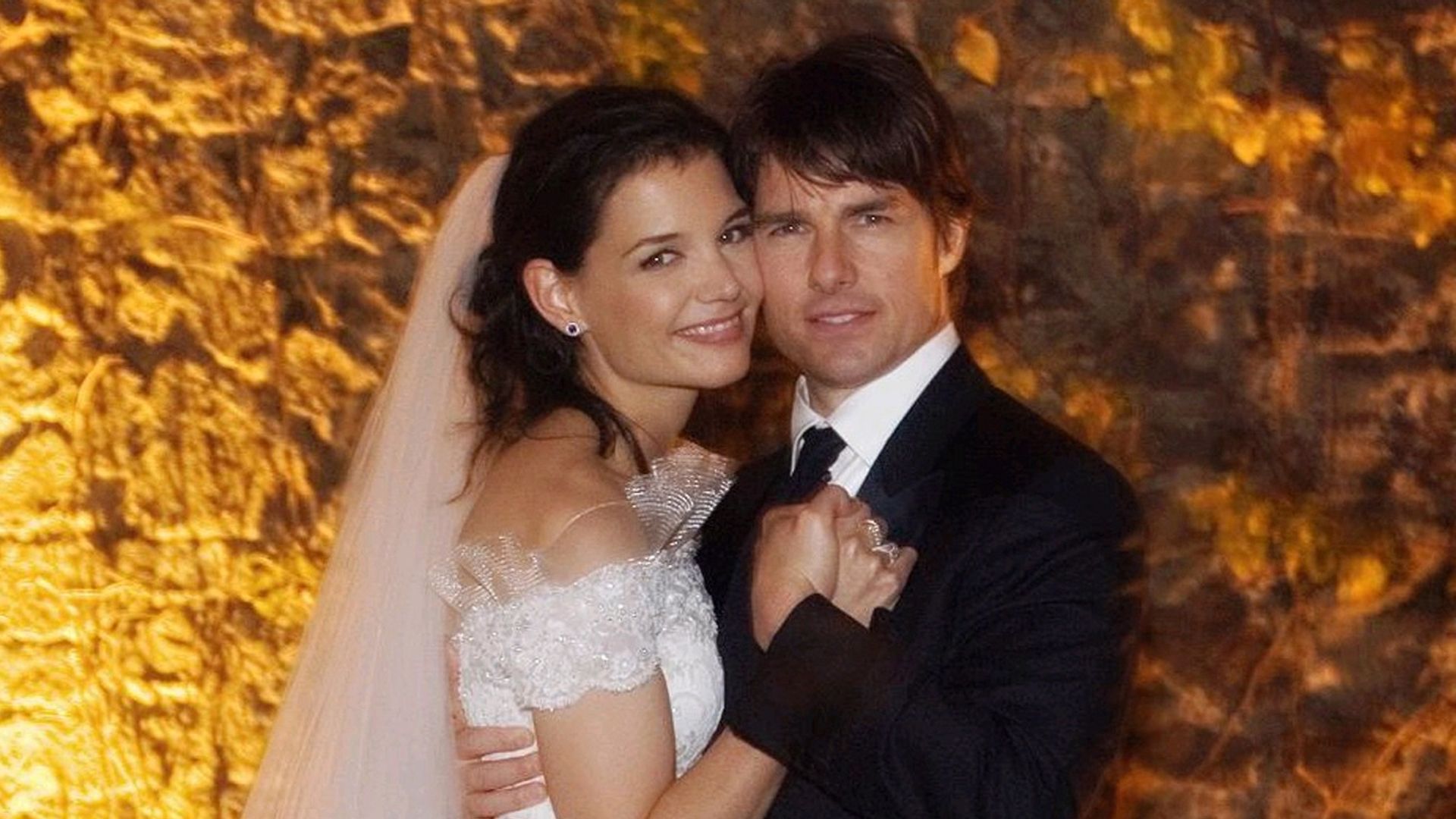Tom Cruise y Katie Holmes el día de su boda