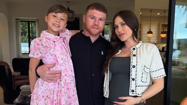 Fernánda Gómez, Saúl Canelo Álvarez y su hija Maria Fernanda agrandan la familia