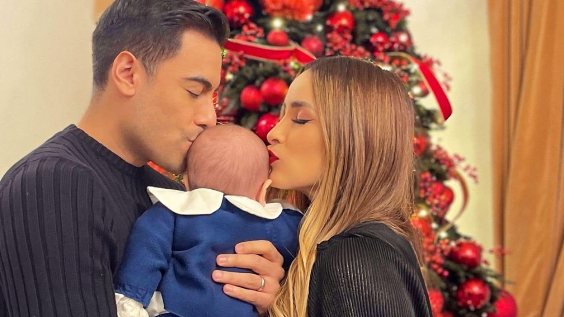 Por primera vez, Carlos Rivera y Cynthia Rodríguez posan al lado de su hijo León