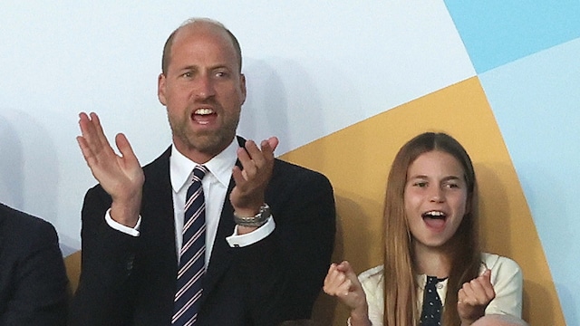 El príncipe Guillermo y la princesa Charlotte en la final de la Eurocopa 2025