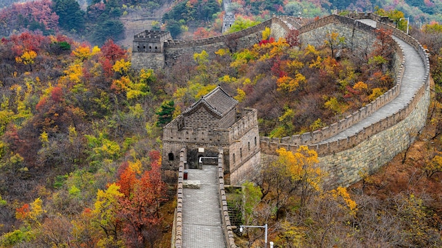 La Gran Muralla china en otoño