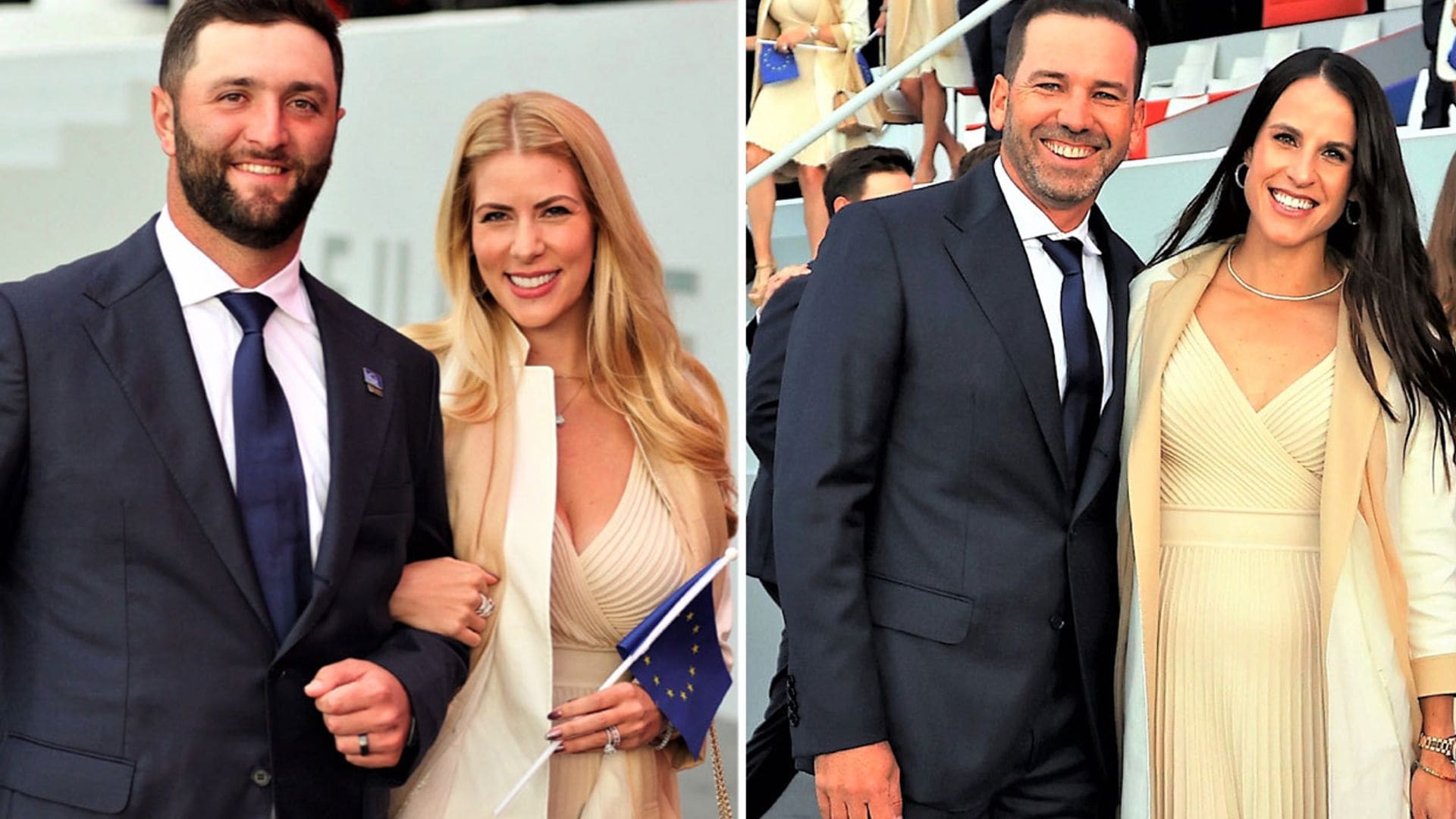 Jon Rahm y Sergio García, de celebración con sus mujeres antes de disputar la 'Ryder Cup'