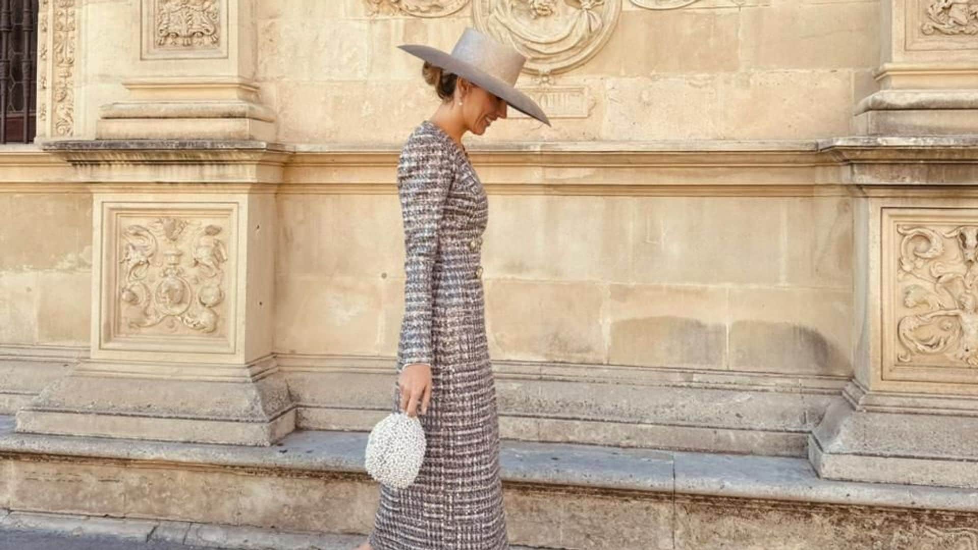 Luiza D'Angelo con look de Nicolás Montenegro