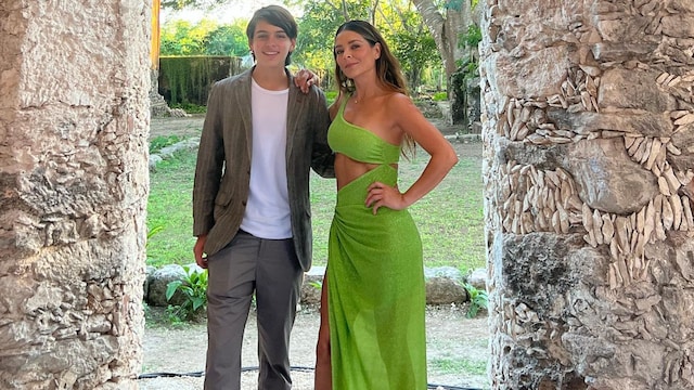 Grettell Valdez y su hijo Santino