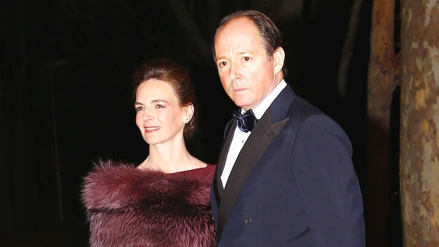 María García de la Rasilla y el príncipe Konstantin en el cumpleaños del embajador de Estados Unidos en Madrid. 14/1/2017