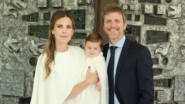 Emilia Alfaro and Alvaro de la Lama during baptism of Teresa de la Lama in Madrid on Saturday, 24 May 2025.