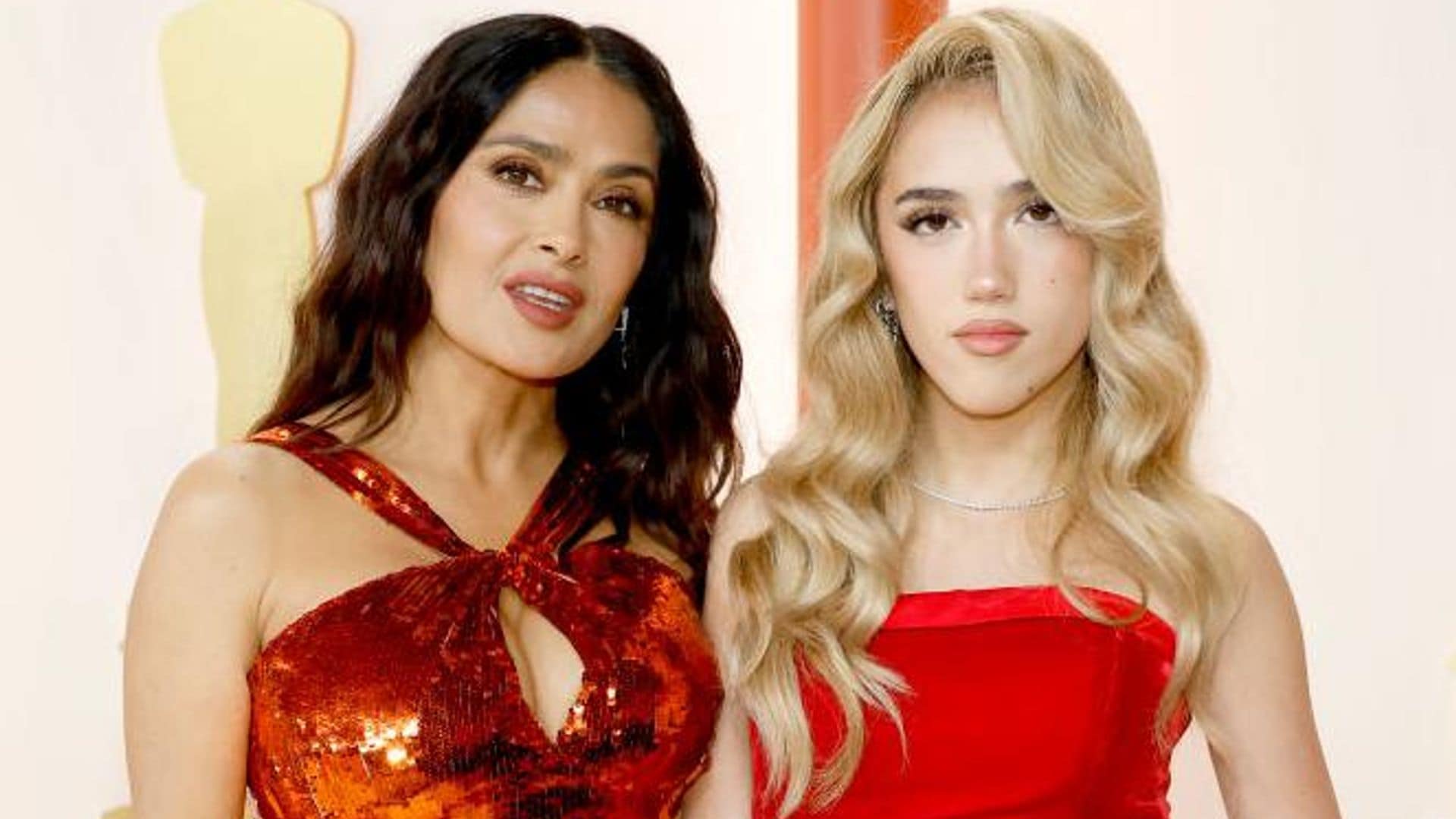 Valentina Paloma, hija de Salma Hayek, se luce sobre la alfombra de sus primeros Oscar