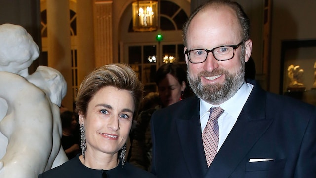 El Príncipe Roberto de Luxemburgo y la Princesa Julia de Nassau asisten a la recepción ofrecida por el Gran Duque Enrique de Luxemburgo, Rey de Francia, en el Museo Rodin