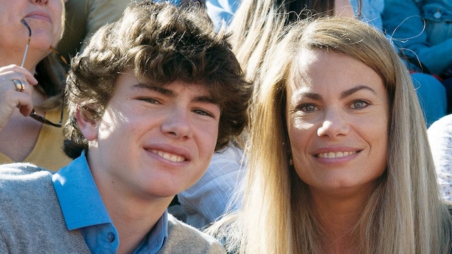 Carla Goyanes y su sobrino, Pedrito