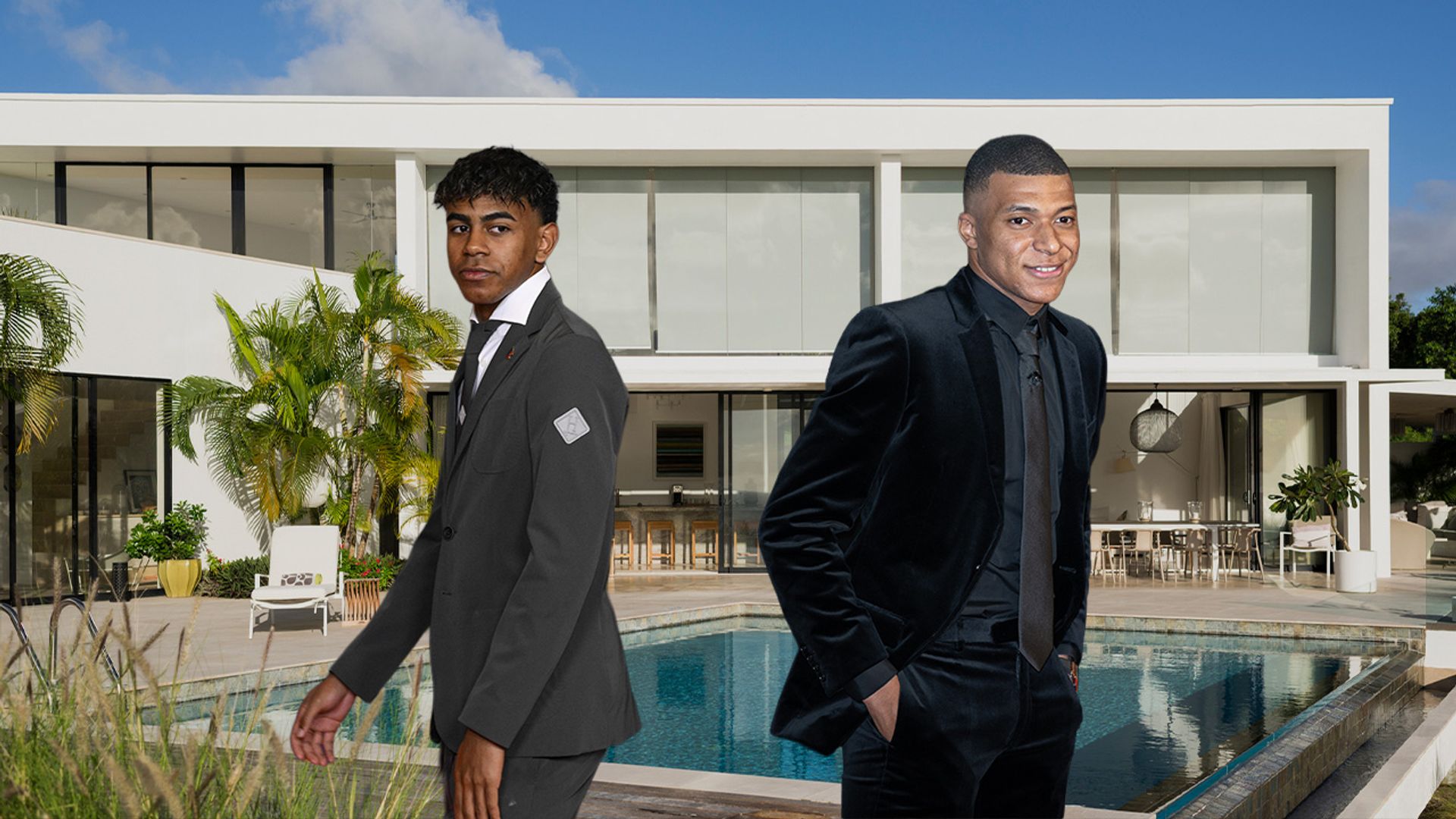 El Clásico también se vive en casa: entramos en el hogar vanguardista de Lamine Yamal y la imponente mansión de Kylian Mbappé
