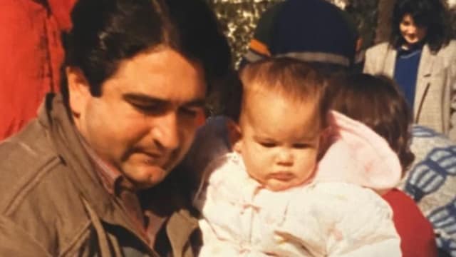 Anabel Pantoja con su padre