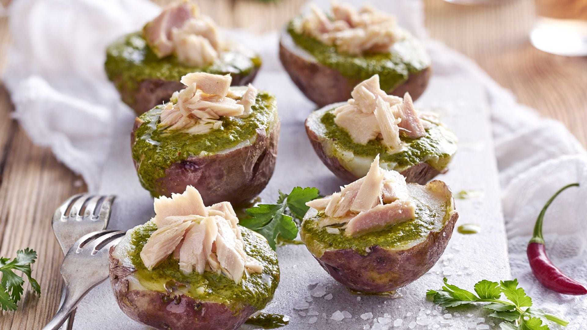 Patatitas con bonito y mojo