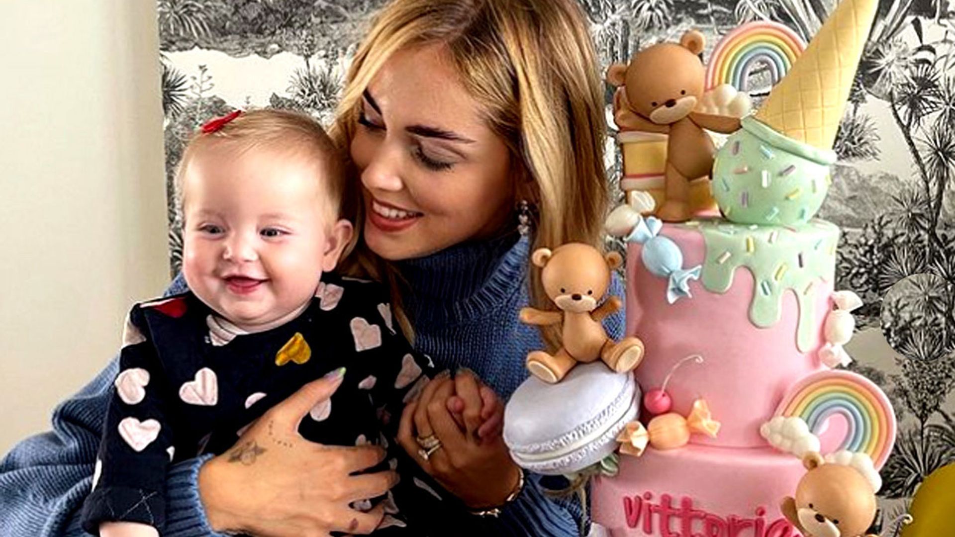 La hija de Chiara Ferragni, de vuelta a casa con celebración incluida tras el susto por su ingreso hospitalario