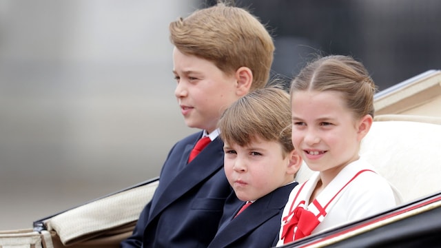 George, Charlotte y Louis en el Trooping the Colour de 2023