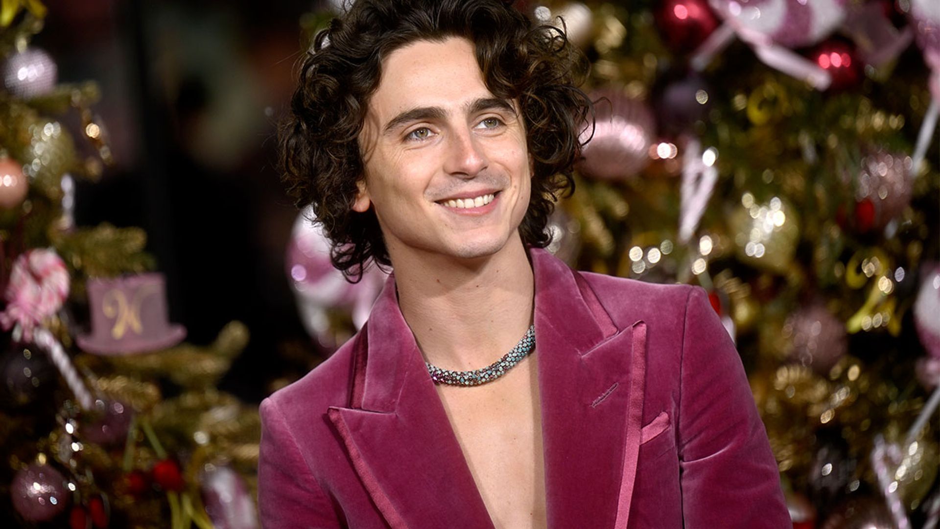 Timothée Chalamet brilla en Londres con un collar inspirado específicamente en Wonka