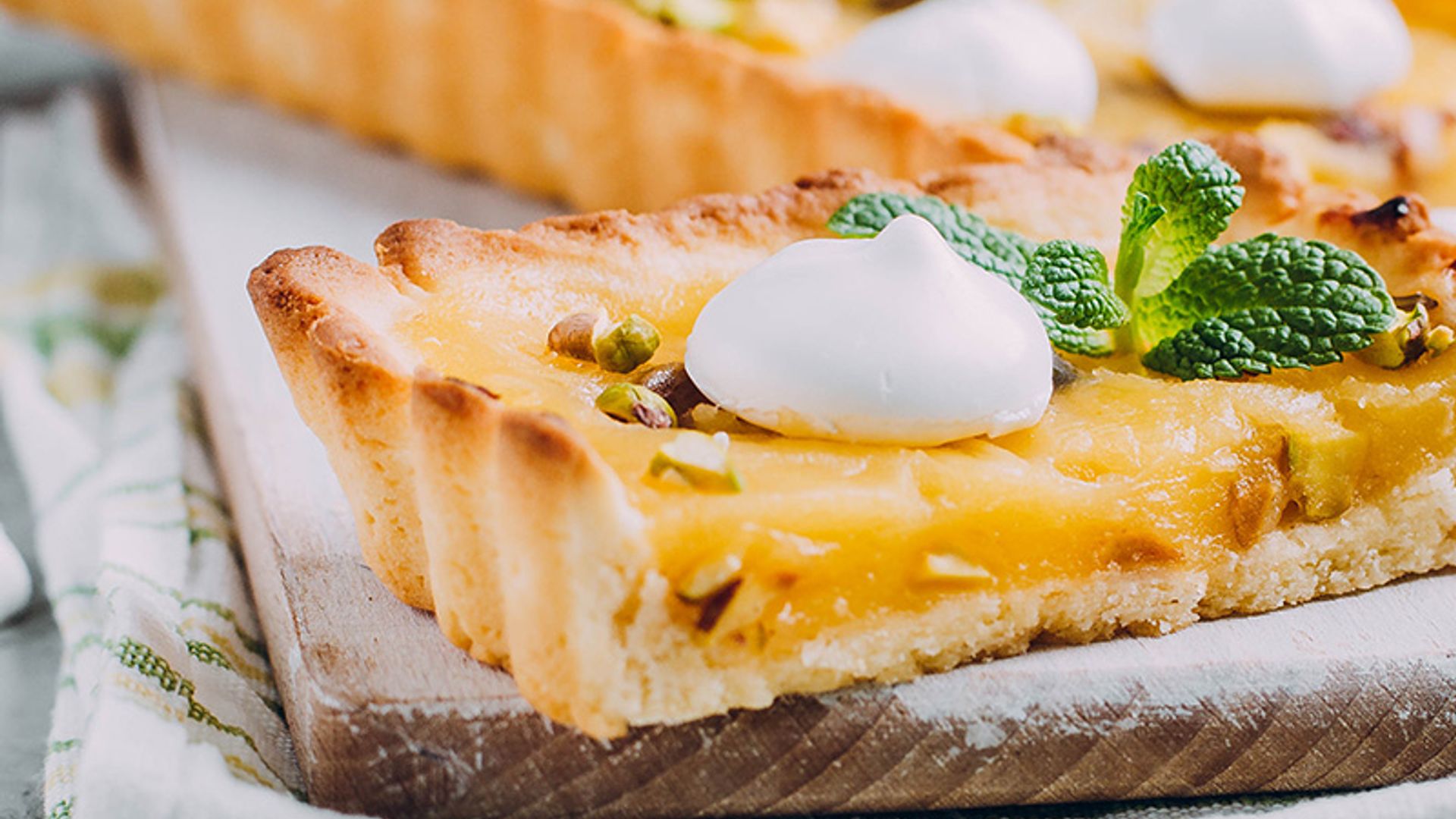 tarta limon pistachos