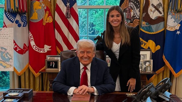 Kai con su abuelo, el presidente Donald Trump