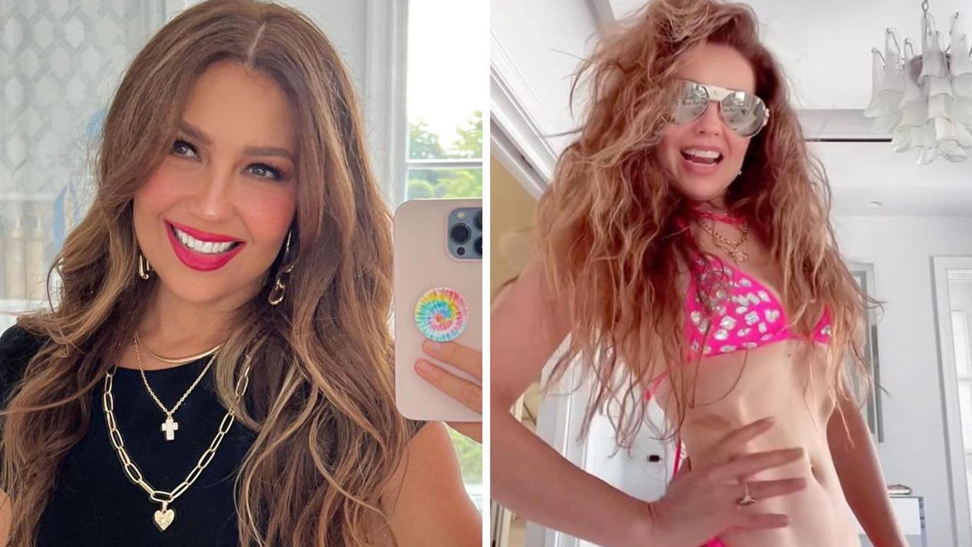 Thalía sube la temperatura y presume cuerpazo en bikini estilo ‘Barbie’
