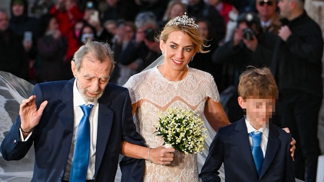 Chrysi Vardinogiannis el día de su boda