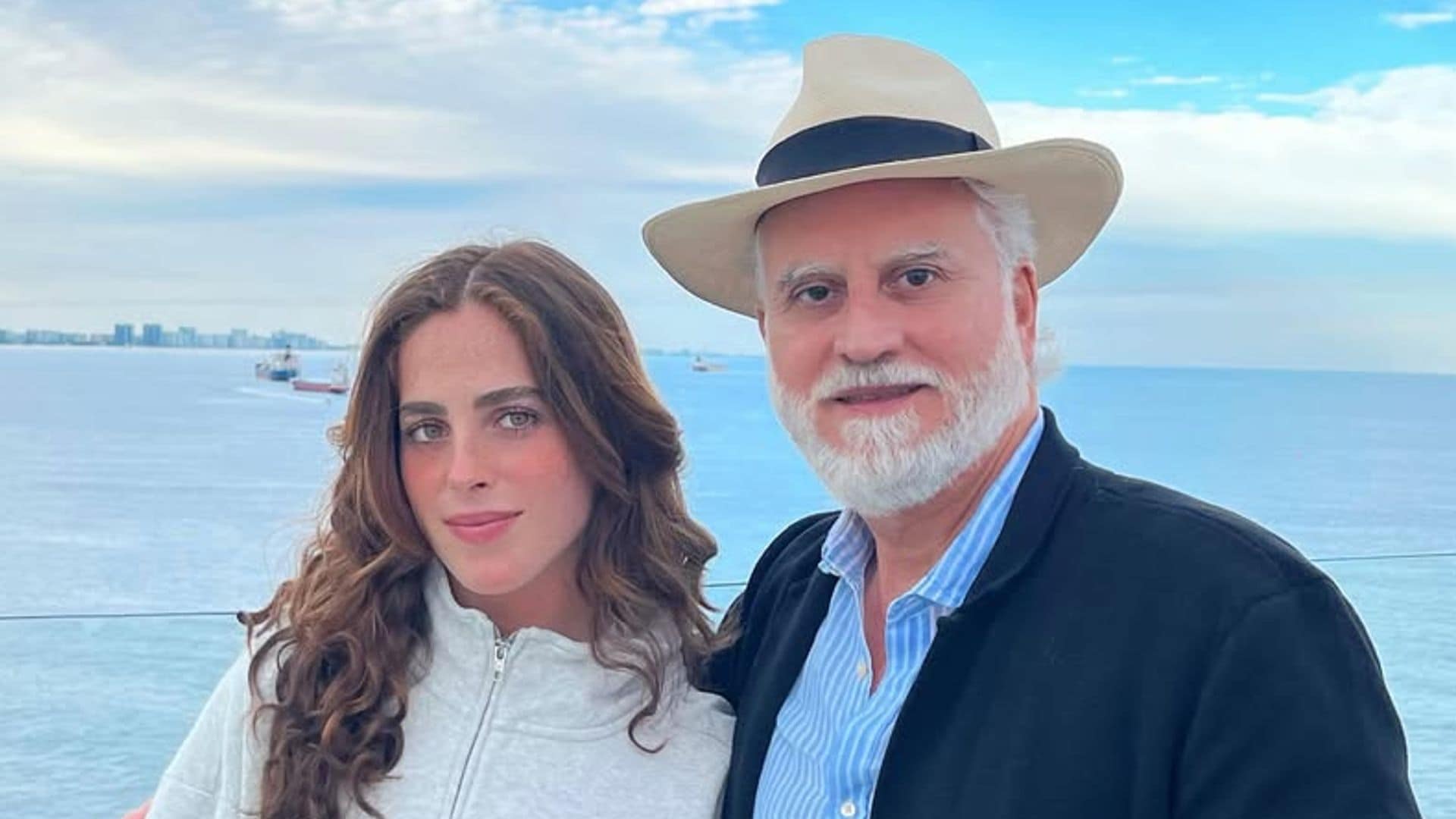 Fátima Bosch y su papá