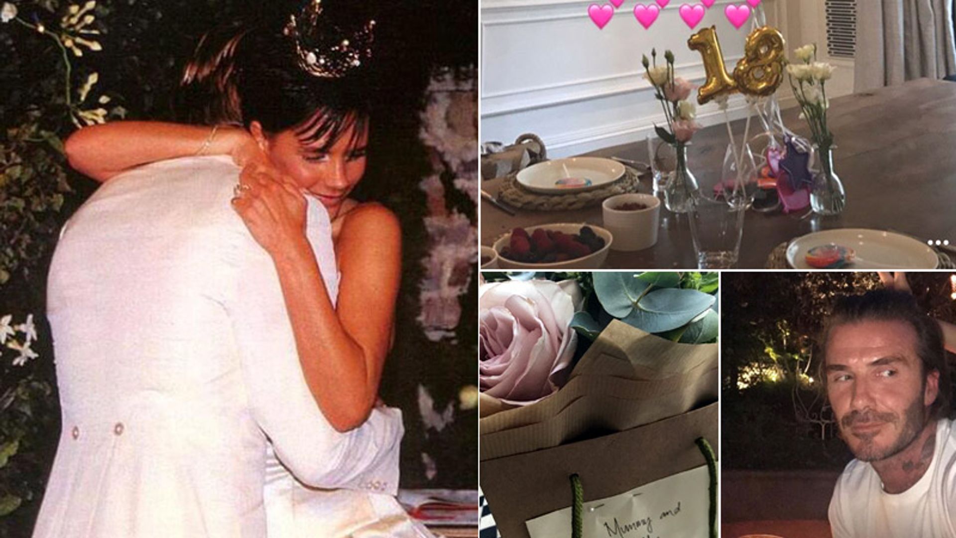 Una hoguera, un desayuno preparado por sus hijos... Así celebraron los Beckham sus 18 años casados