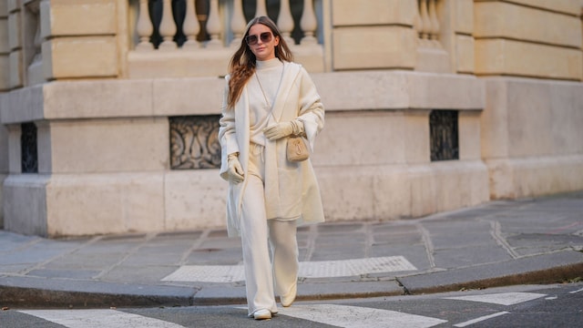 total look beige de punto