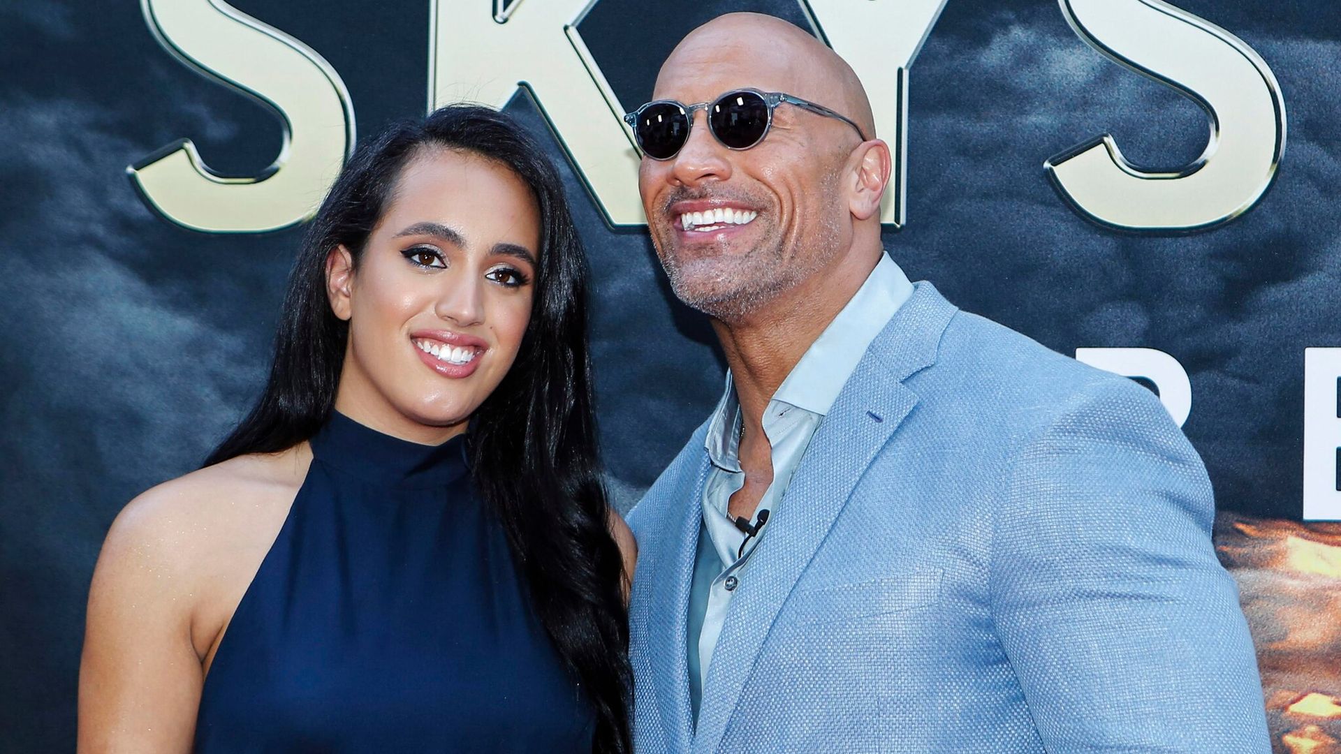 dwayne johnson y su hija simone