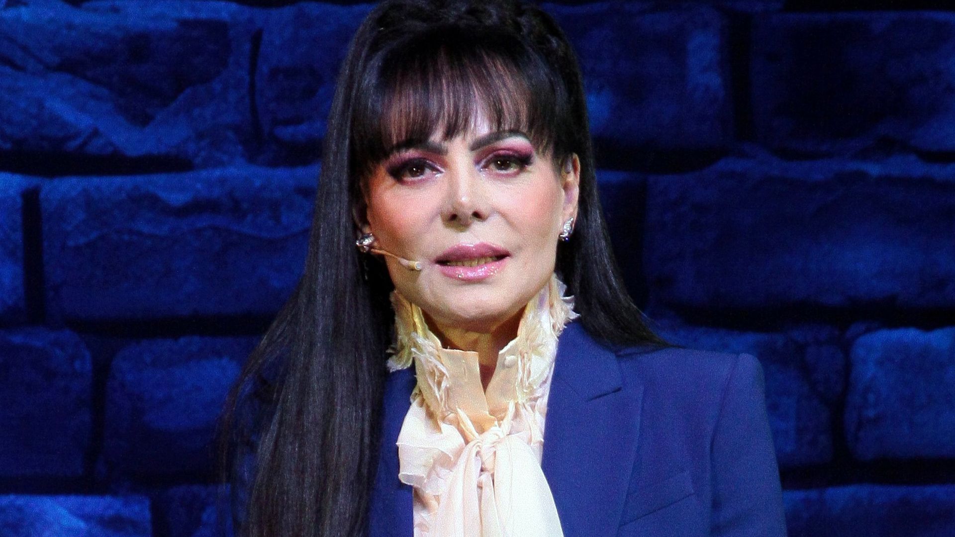 Maribel Guardia en una conferencia de prensa en la Ciudad de México en enero de 2025.