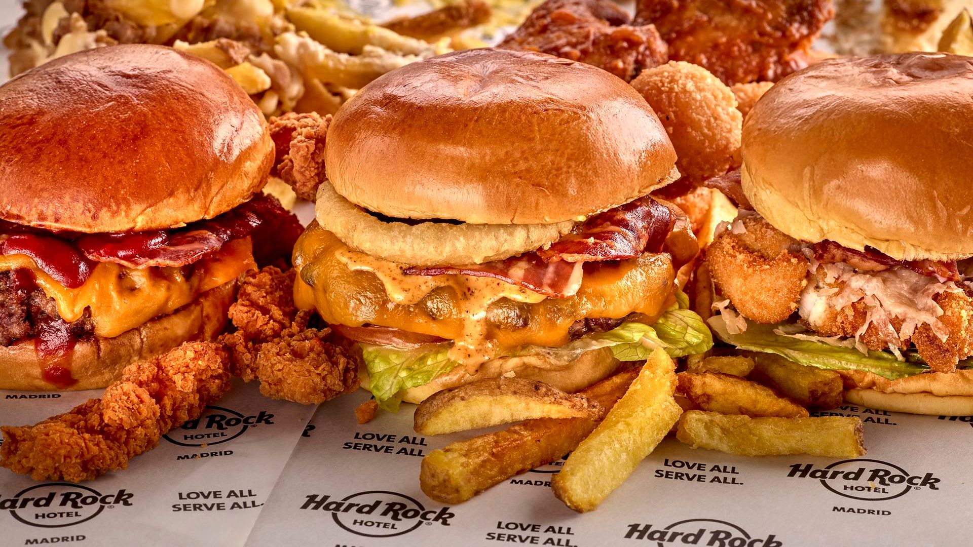 Hamburguesas de Hard Rock Hotel Madrid